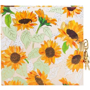Goldbuch Tagebuch mit Schloss Sunflower white 16,5x16,5...