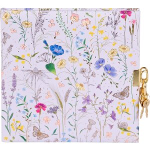Goldbuch Tagebuch mit Schloss Summer Meadow lilac...