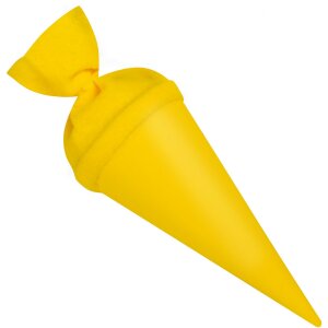 Goldbuch Bastelschultüte mit Filzverschluss 15 cm gelb