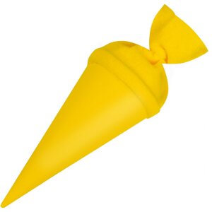 Goldbuch Bastelschultüte mit Filzverschluss 15 cm gelb
