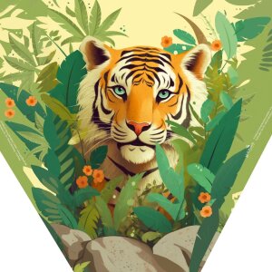 Goldbuch Geschwistertüte Tiger 35 cm Lackkarton