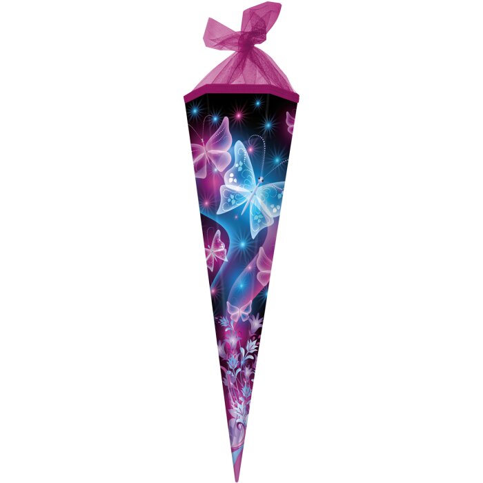 Goldbuch Schultüte 85cm Sechseckig Schmetterling Rosa