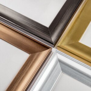 Walther Venice Designrahmen 40x50 cm gold Holzoptik glänzend MDF