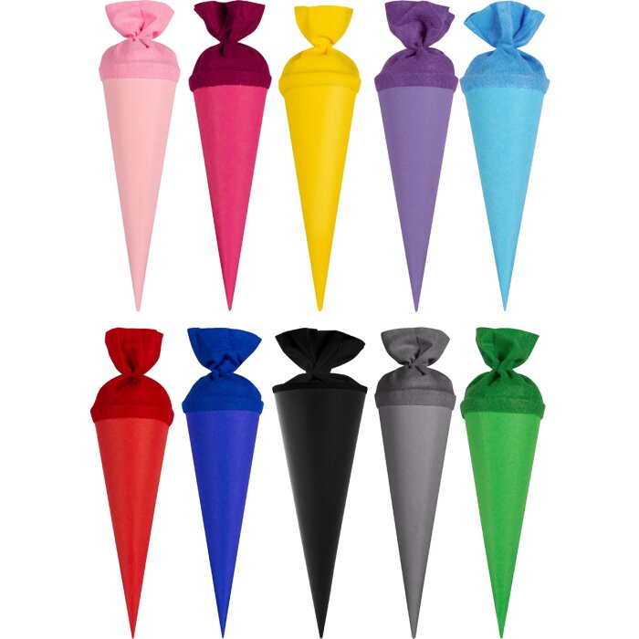 Goldbuch Bastelschultüte mit farbigem Filzverschluss 35 cm