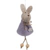 Clayre & Eef 65366 Dekoanhänger Kaninchen 6x3x13 cm Violett