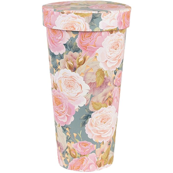 Коробка для хранения Clayre & Eef, красно-зеленая, Ø 9x18 см