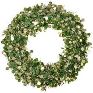 Clayre & Eef 65489 Dekoration Kranz Weihnachten Grau...