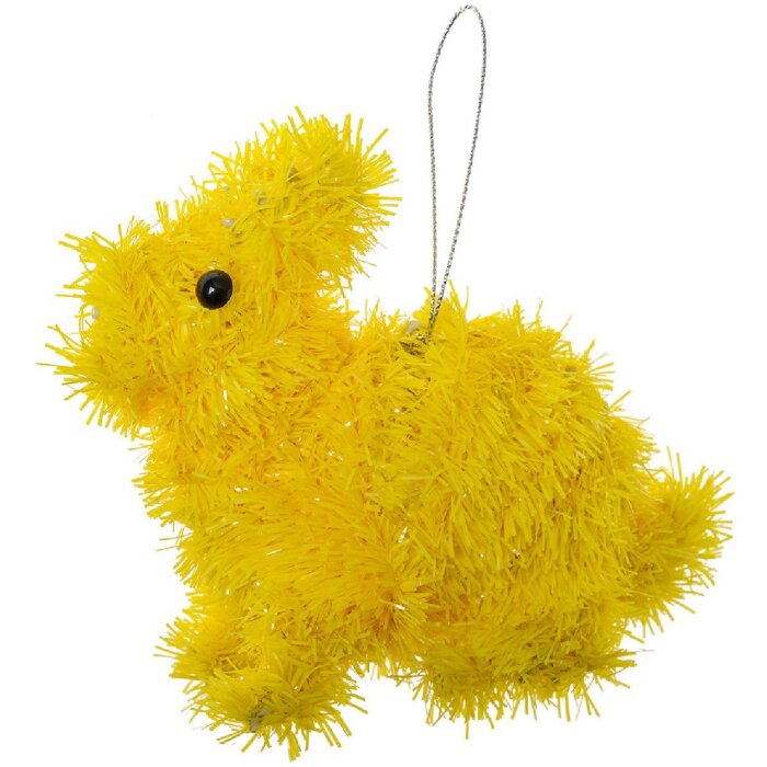 Конфетти-подвеска Clayre & Eef в виде кролика, жёлтая, 11x5x14 см