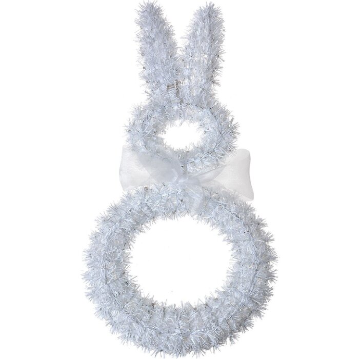 Канинчик для декора на стену Clayre & Eef 65506 белый с розовыми акцентами