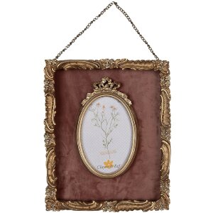 Фоторамка Clayre & Eef 2F1052, 23x3x28 см, золотая, для фото 10x15 см