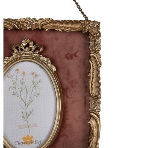 Фоторамка Clayre & Eef 2F1052, 23x3x28 см, золотая, для фото 10x15 см