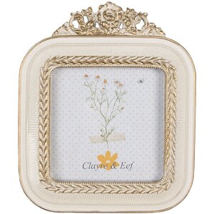Clayre & Eef 2F1059 Fotorahmen 11x2x13 cm Weiß...
