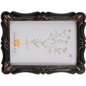 Clayre & Eef 2F1067 Fotorahmen 14x2x19 cm 10x15 cm Schwarz Braun