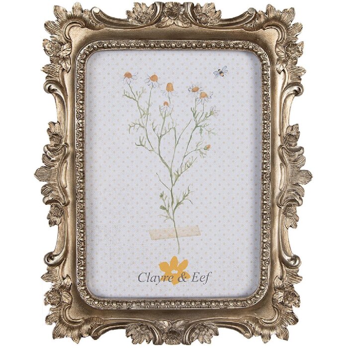 Фоторамка Clayre & Eef золотая 17x22 см, для фото 10x15 см, барочная