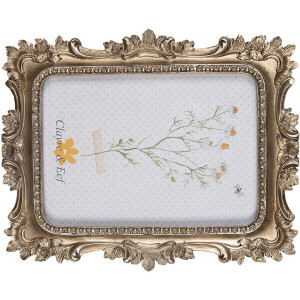 Фоторамка Clayre & Eef золотая 17x22 см, для фото 10x15 см, барочная