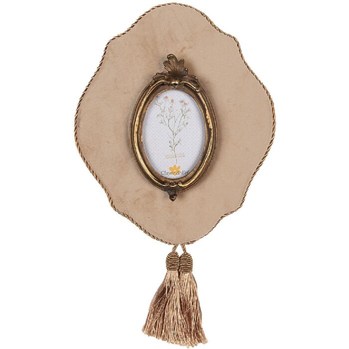 Фоторамка Clayre & Eef 19x3x22 см Бежево-золотистая Барокко