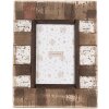Clayre & Eef 2F1093 Fotorahmen Braun Weiß 20x2x25 cm 10x15 cm