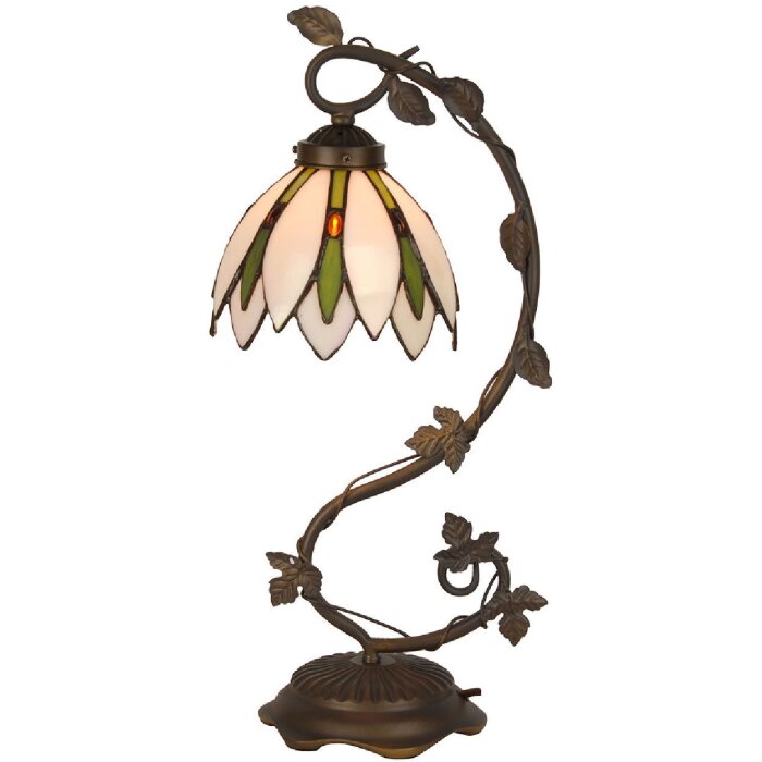 Настольная лампа Tiffany LumiLamp 5LL-6355, белая, Ø 18x53 см, E14