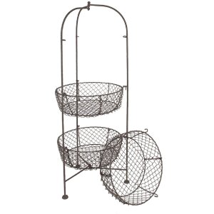 Clayre & Eef 5Y1193 Eisenregal mit Körben Braun...