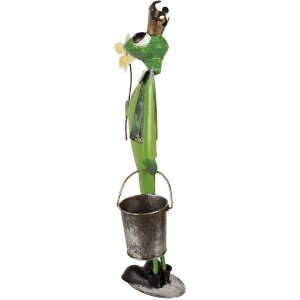 Фигурка лягушка Clayre & Eef, зеленая, 29x15x67 см