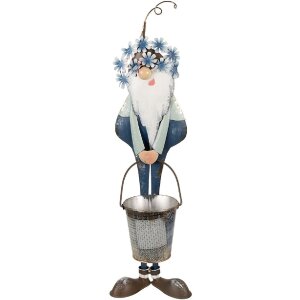 Clayre & Eef 5Y1221 Dekoration Zwerg Blau Weiß...