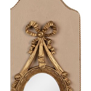 Clayre & Eef 62S292 Spiegel 20x2x44 cm Beige Goldfarbig