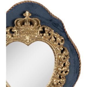 Clayre & Eef 62S294 Wandspiegel Blau Goldfarbig...