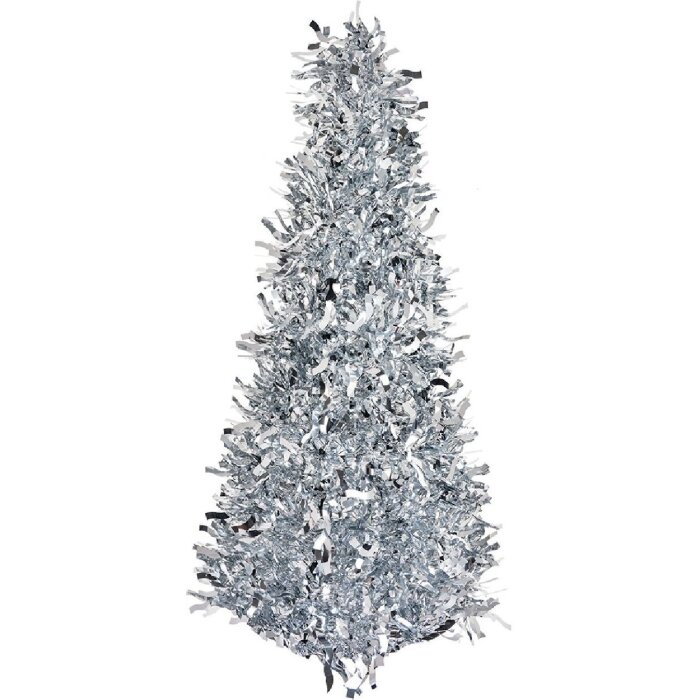 Снежная елочная гирлянда Clayre & Eef серебристая 16x38 см