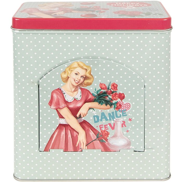 Clayre & Eef 6BL0125 Blechbüchse Grün 16x10x18 cm