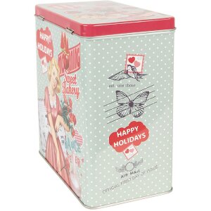 Clayre & Eef 6BL0125 Blechbüchse Grün 16x10x18 cm