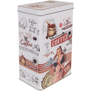 Clayre & Eef 6BL0128 Büchse Blech Weiß Rot...