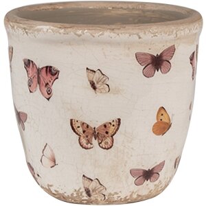 Clayre & Eef 6CE1661XS Dekoration Blumentopf Beige...