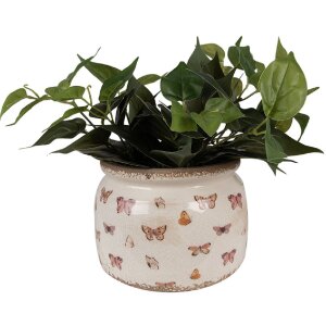 Clayre & Eef 6CE1662L Dekoration Blumentopf Beige...