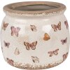 Clayre & Eef 6CE1662M Dekoration Blumentopf Ø 16x13 cm Beige Rosa