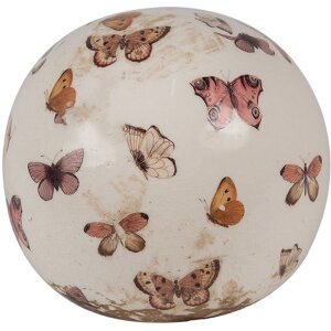 Clayre & Eef 6CE1666M Dekoration Kugel Beige Rosa...