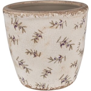Clayre & Eef 6CE1669L Blumentopf Beige Ø 16x16...