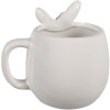 Clayre & Eef 6CE1677 Becher Weiß 13x10x11 cm 350 ml Hasenmotiv