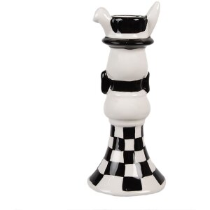 Подсвечник Clayre & Eef белый с серебряными акцентами, дизайн зайца