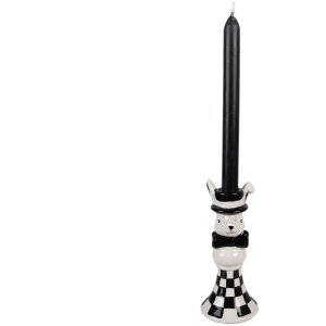 Подсвечник Clayre & Eef белый с серебряными акцентами, дизайн зайца