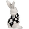 Статуэтка зайца белого с черными деталями, 5x4x9 см, Clayre & Eef