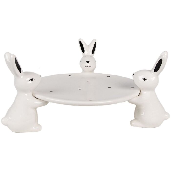 Clayre & Eef 6CE1692 Миска 24x23x12 см белый черный