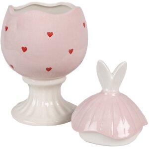 Керамический контейнер Clayre & Eef 6CE1696 розовый Ø 13x25 см