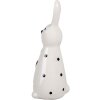 Clayre & Eef 6CE1705 Dekoration Statue Kaninchen 5x4x13 cm Weiß Schwarz