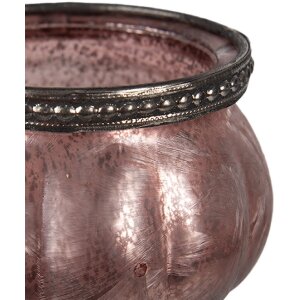 Розовый подсвечник Clayre & Eef Ø 9x6 см,...