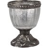 Clayre & Eef 6GL4381 Teelichthalter Silber Ø 6x8 cm Elegant Romantisch