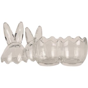 Clayre & Eef 6GL4388 Vorratsglas mit Deckel 14x8x17 cm Transparent