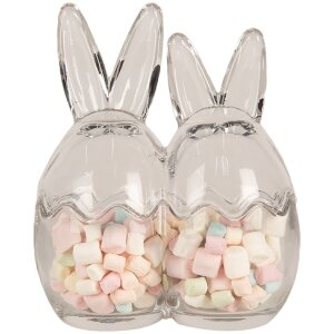 Clayre & Eef 6GL4388 Vorratsglas mit Deckel 14x8x17 cm Transparent