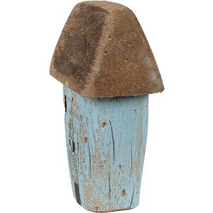 Clayre & Eef 6H2338 Haus Deko 6x4x10 cm Blau Braun