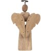 Clayre & Eef 6H2342 Weihnachtsdeko Engel Braun 13x5x22 cm