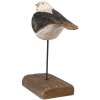 Clayre & Eef 6H2343 Dekoration Vogel 12x5x13 cm Weiß Schwarz